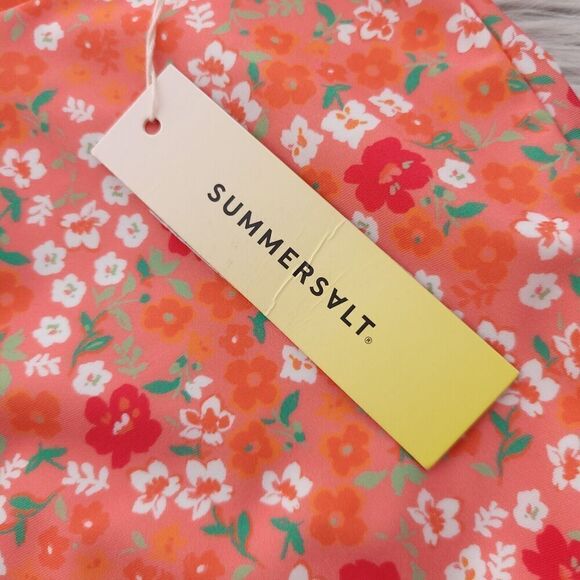 Summersalt Deep V HOP Orange Floral Womens One Piece Swim Bathing Suit Size 2 - Picture 8 of 12